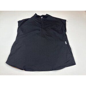 Niaahinn black Tunic scrub Top Size womens L Lightweight Casual Wear (II361)